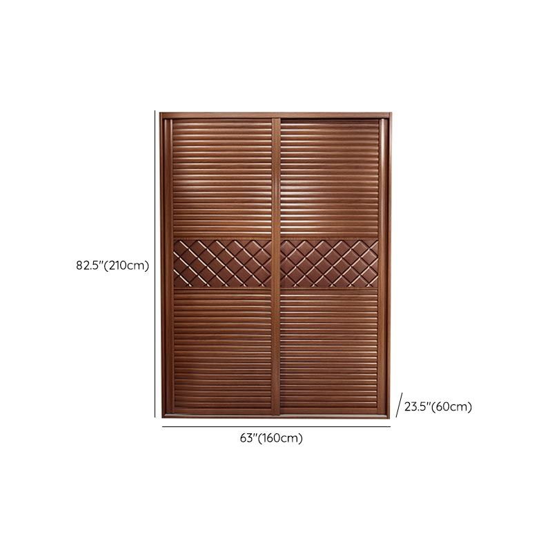 Bedroom Wardrobe Storage Cabinet Artificial Wood Modern - Armoire with Shelves