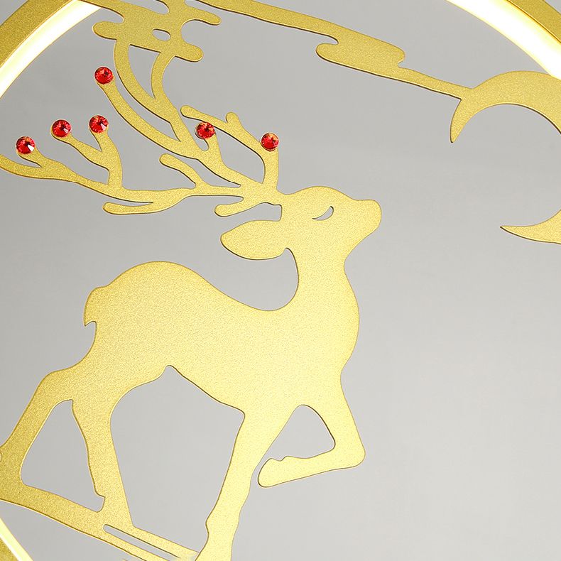 Metal Hanging Pendant Lights Nordic Modern Linear Hanging Lamps for Study Room