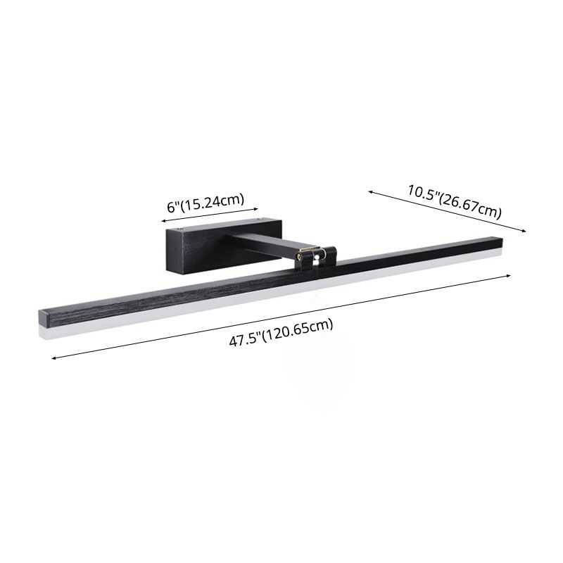 Acrylique linéaire de lampe murale applique minimalisme minimalisme luminaire luminaire pour la salle de bain