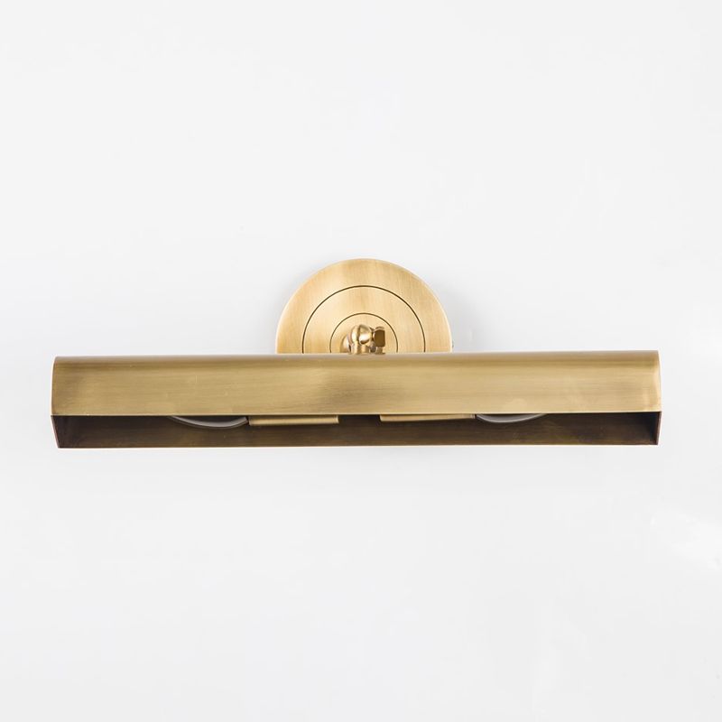 Miroir de vanité en laiton à 2 lumière