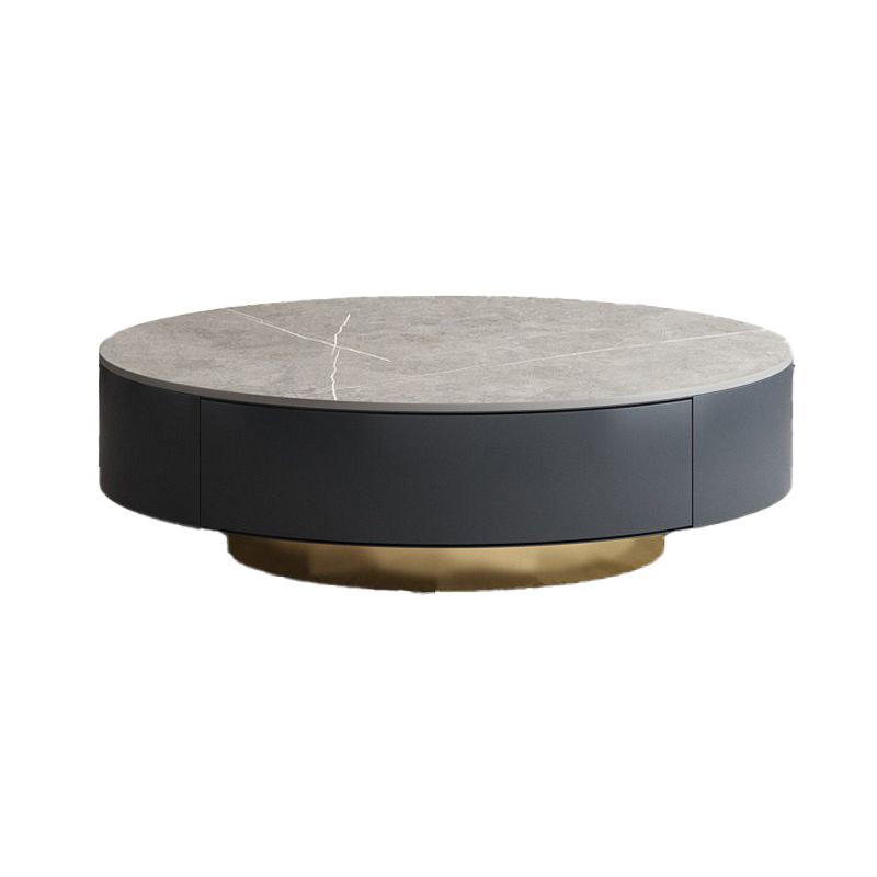 Pedestal and Frame Coffee Table Slate Bunching Tables with Drawers