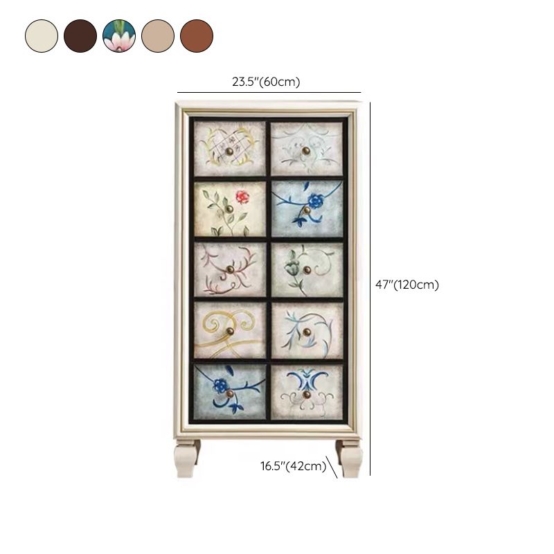 16.38/17.55 Width Coastal Storage Chest Dresser Solid Wood Dresser