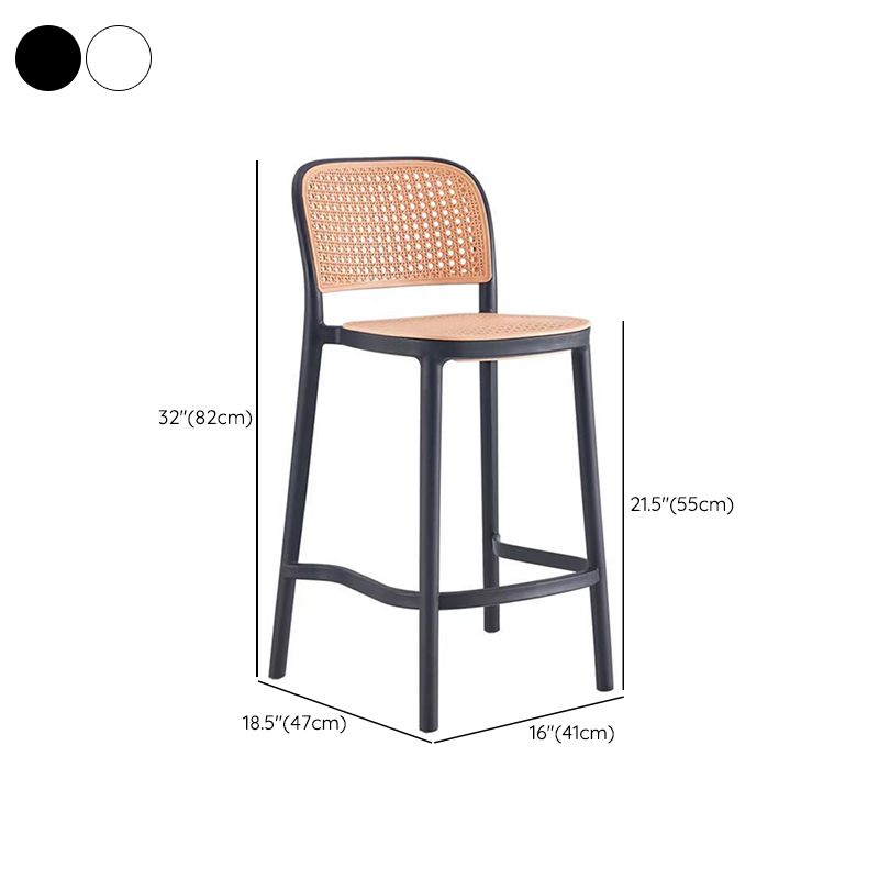 Plastic Bar Stool Industrial Backrest Stackable Counter Stool for Bristol