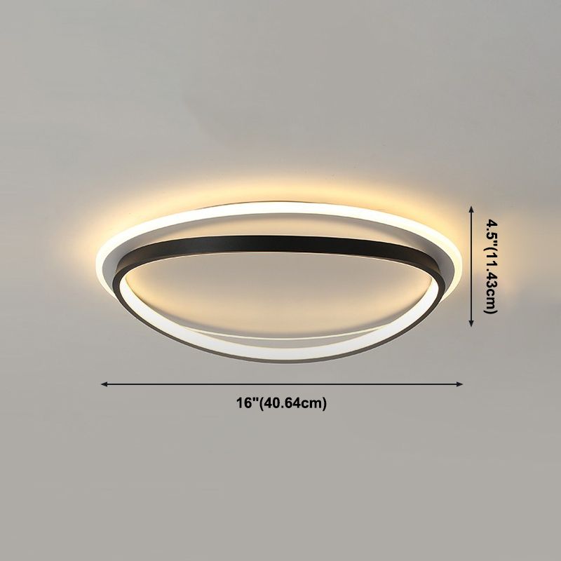 Luces de techo empotradas modernas, iluminación empotrada LED negra con pantalla acrílica