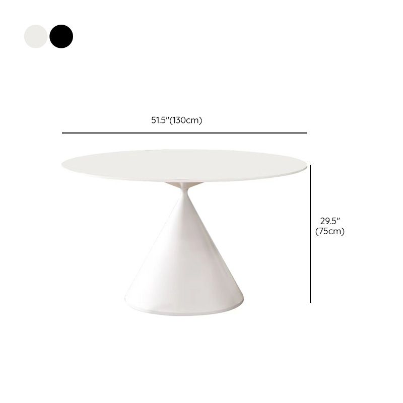 Modern Dining Round Table Sintered Stone Table with Metal Leg for Home