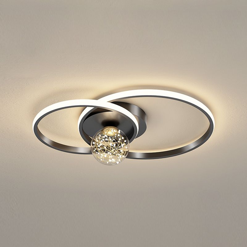 Plafonniers encastrés à LED noirs avec abat-jour en silicone Luminaire encastré moderne