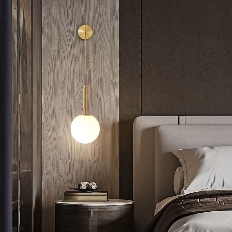 Glas kugelförmige Wandlampen zeitgenössische 1 leichte Wandleuchte Leuchten