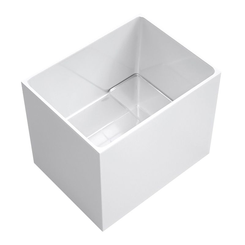Modern Corner White Bathtub Acrylic Back to Wall with Drain Bath Tub