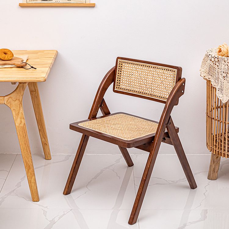Minimalist Solid Wood Kitchen Dining Folding Side Chair Opening Back Folding Side Chair