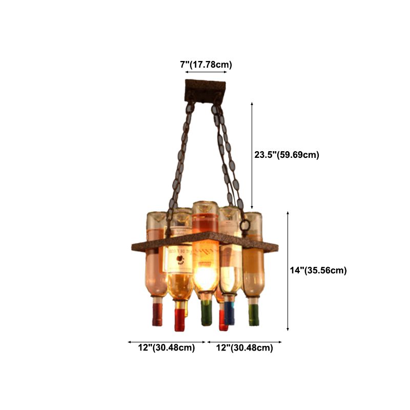 Household Glass Hanging Island Light Industrial Hanging Lighting Fixture for Dining Room