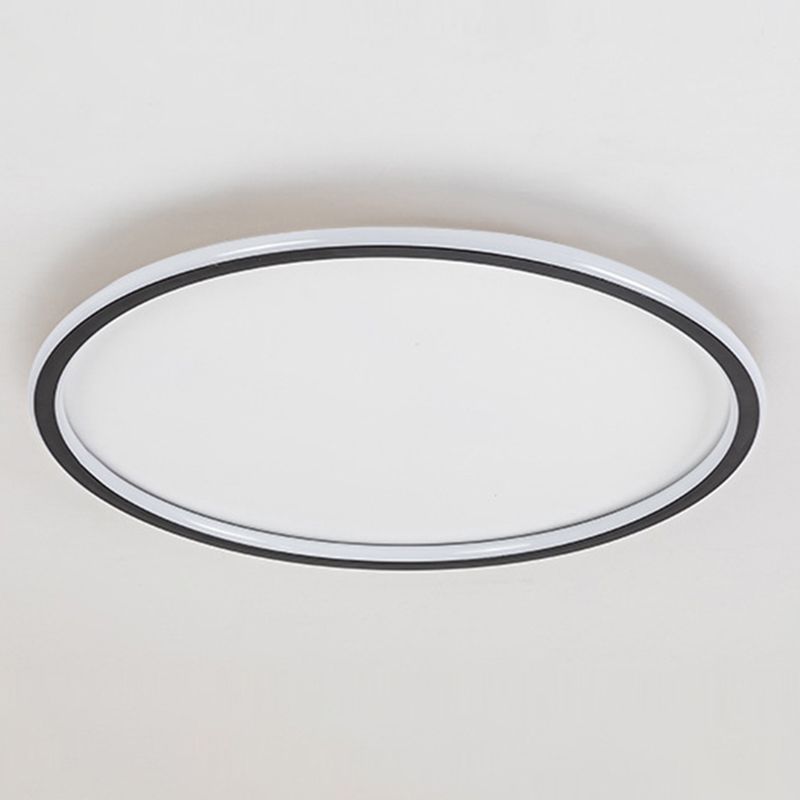 Plafonnier LED de simplicité moderne, montage circulaire en aluminium avec abat-jour en silicone