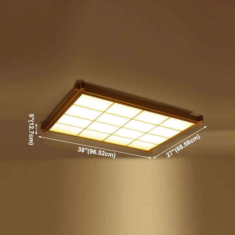 Houten inbouw plafondverlichtingsarmatuur Moderne LED-plafondlamp voor woonkamer