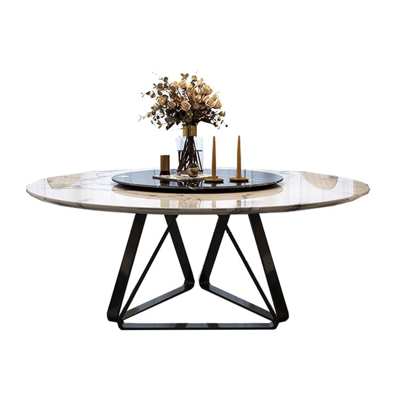 Round 1/4/5/7/9 Pieces Modern Furniture Standard Height Dining Room Table Set with 3 Legs