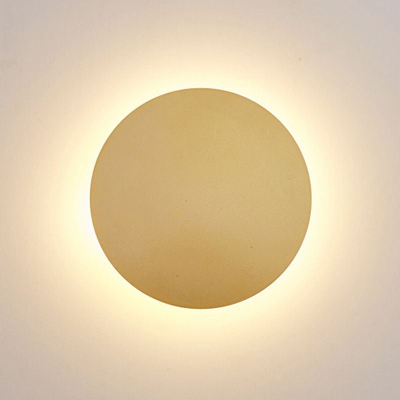 Metal Round Shape Wall Mount Lighting Modern 1-Light Wall Light Fixtures