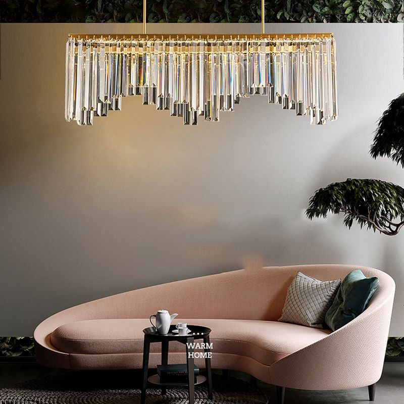 Crystal Contemporary Geometric Island Lighting Multi Lights Chandelier Lighting Fixtures