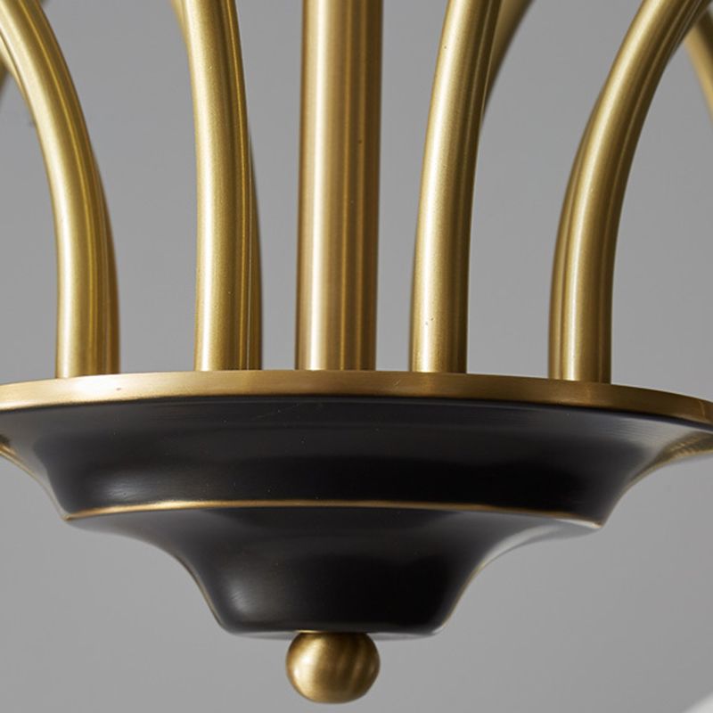 Spherical Shape Chandelier Light Modern Style Glass Multi Light Hanging Light for Bedroom