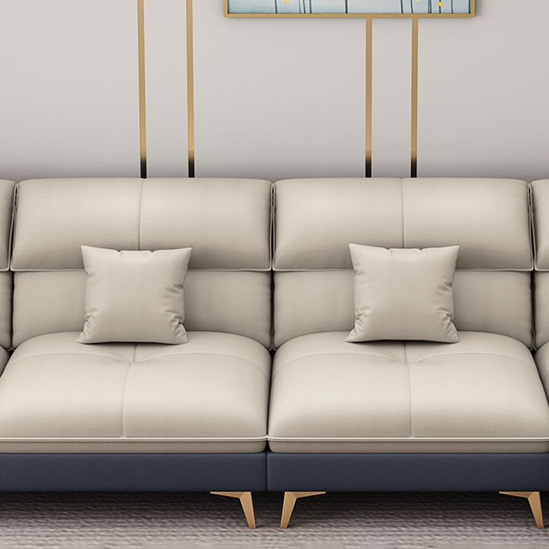 40.15 " H Faux Leather Flared Arm Sofa & Chaise for Living Room