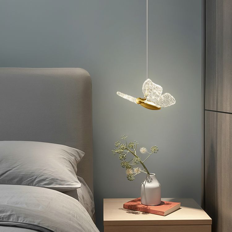 Klein bed ophanging verlichtingsarmatuur Acryl Minimalistische LED LED DOWN -verlichting hanger in messing