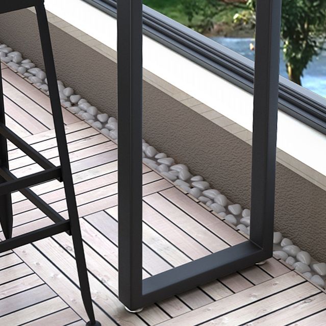 Modern Solid Wood Pub/Bar Table Sled Natural Balcony Bar Dining Table, Only Table