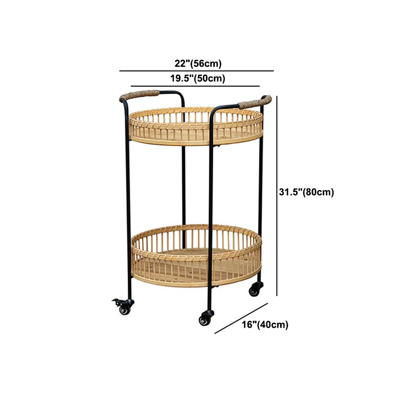 Scandinavian Style Sofa Side Accent Table Natural Round Side End Table