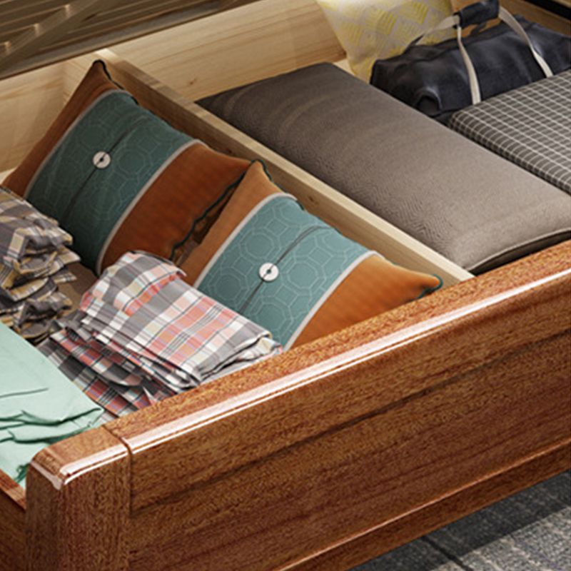 Brone Bed Panel Rectangular with Headboard Walnut Standard Bed