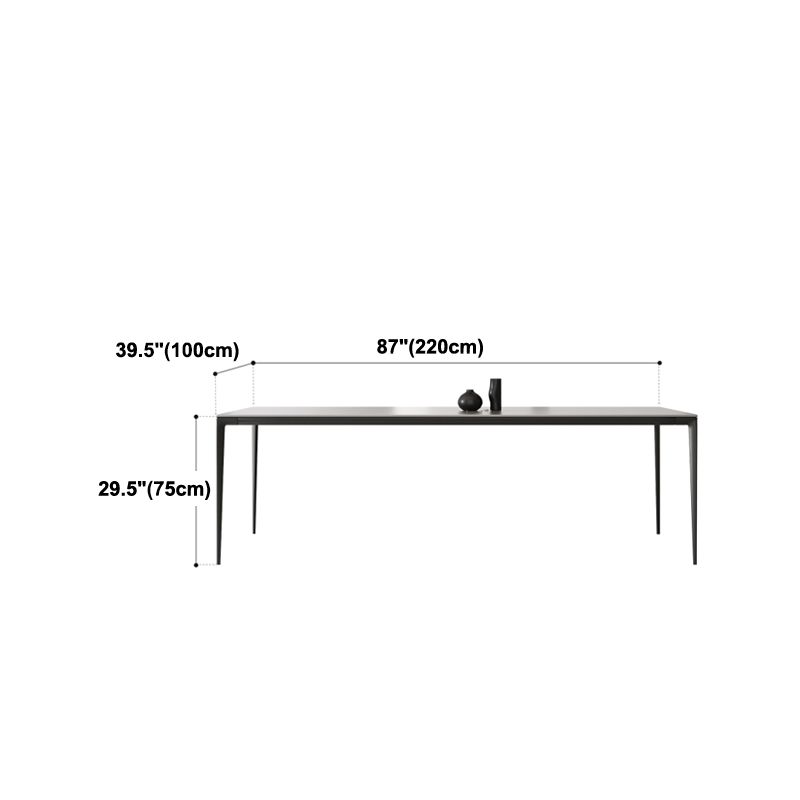 Designer Style 1/2/4/5 Pieces Dining Set Sintered Stone Dining Table with Leather Chairs