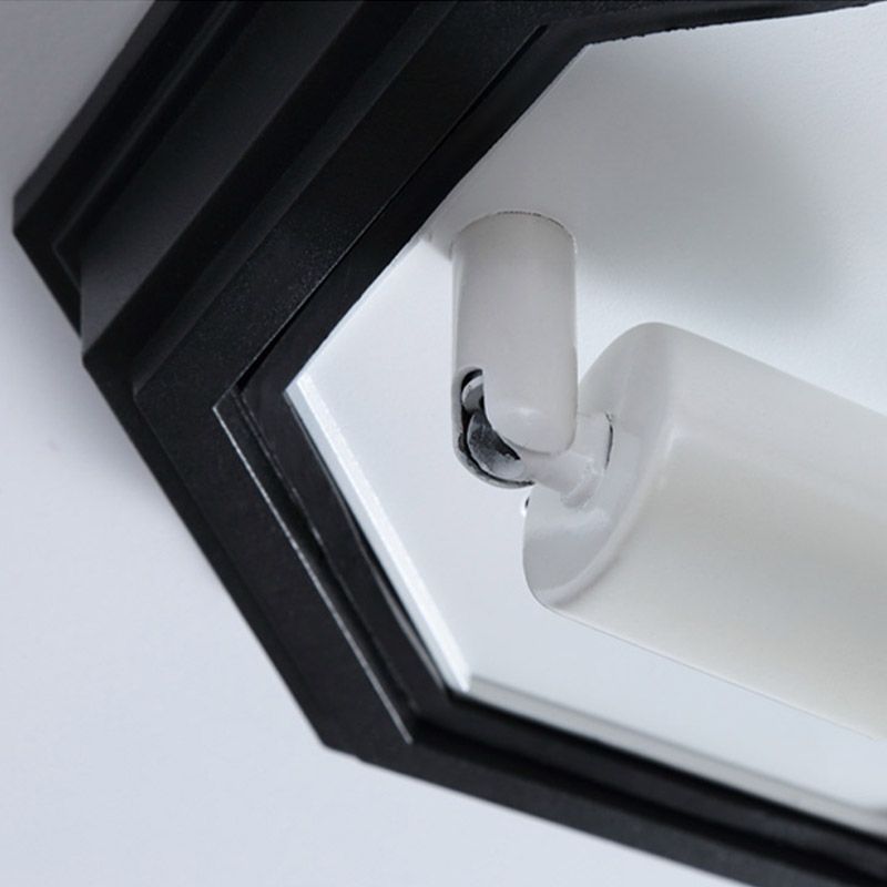 Plafonnier LED étanche, lampe encastrée traditionnelle avec abat-jour en verre pour balcon