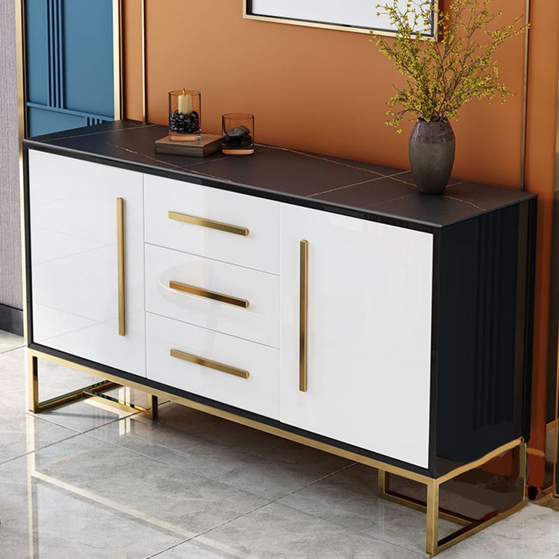 Glam Cabinets Mirrored Buffet 3-Drawer and 2-Door Buffet Sideboard