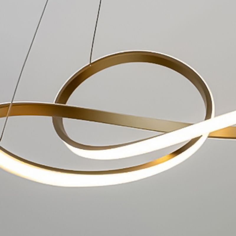 Lampadari moderni per l'apparecchiatura di illuminazione sospesa a spirale foyer con ombra acrilica