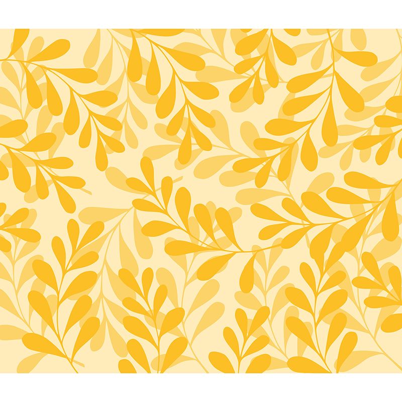 Tropical Plants Wall Mural Mildew Resistant for Sitting Room