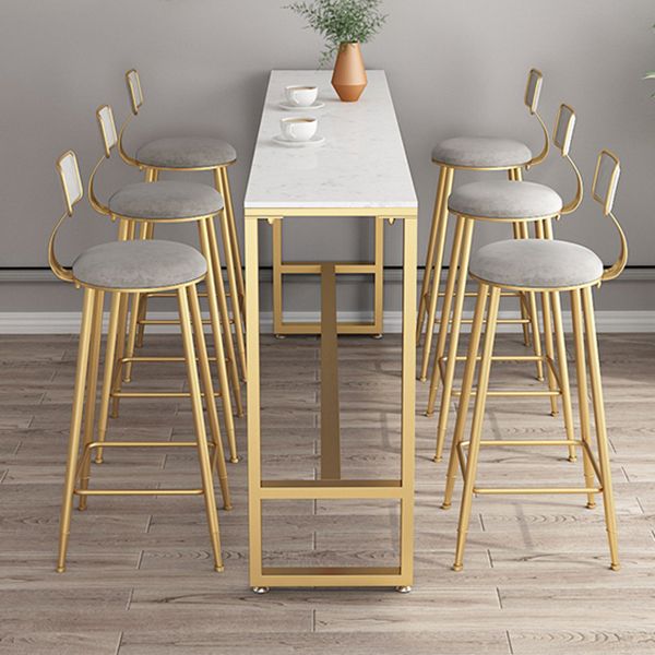 Metal Tall Rectangular Table, Modern Minimalist Commercial Bar Table