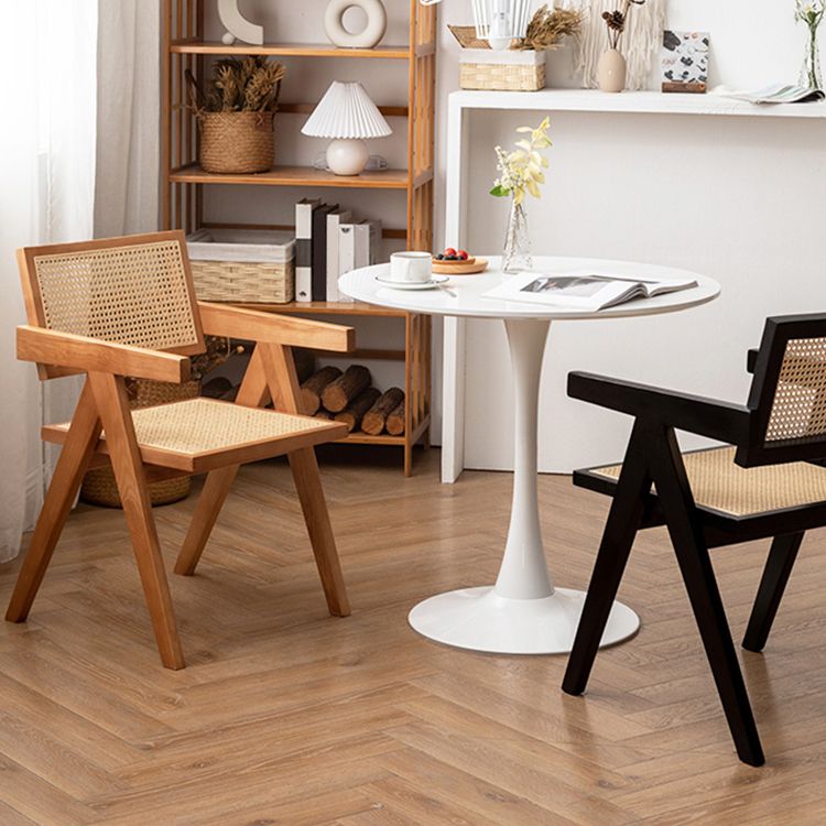 Les chaises en bois d'hévéa massif de style moderne ouvrent la chaise de salle à manger de cuisine latérale arrière