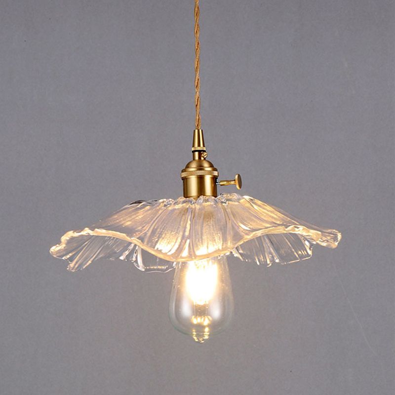 Glas ausgestattet hängende leichte minimalistische Stil klare Suspension Anhänger Licht für Schlafzimmer