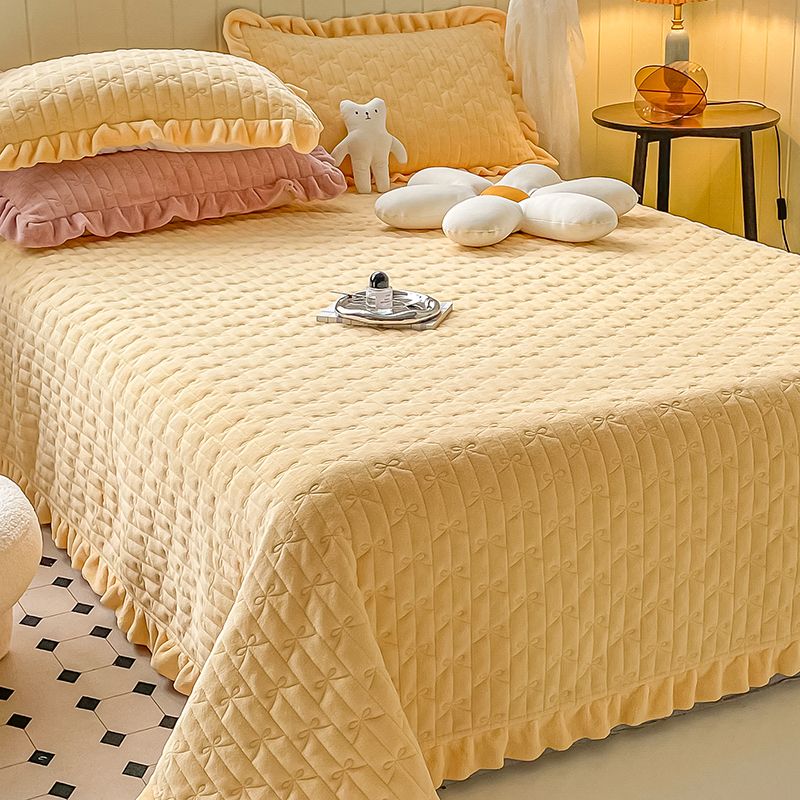 Flannel Bed Sheet Set Winter Elegant Fitted Sheet for Bedroom