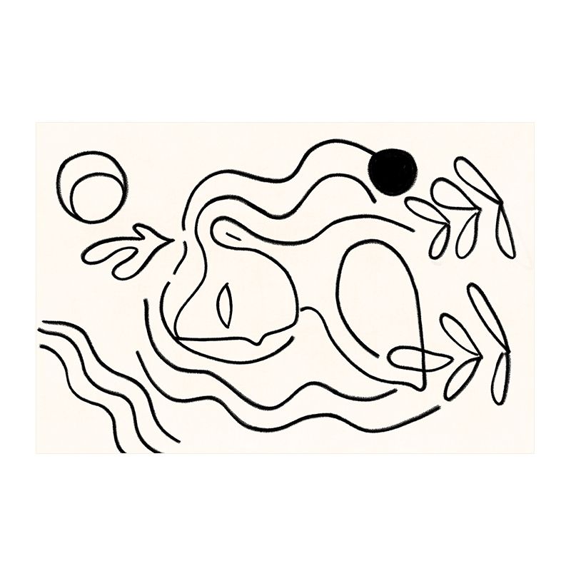 Modern Indoor Rug Simplicity Contrast Panel Carpet Polyester Non-Slip Area Carpet for Living Room