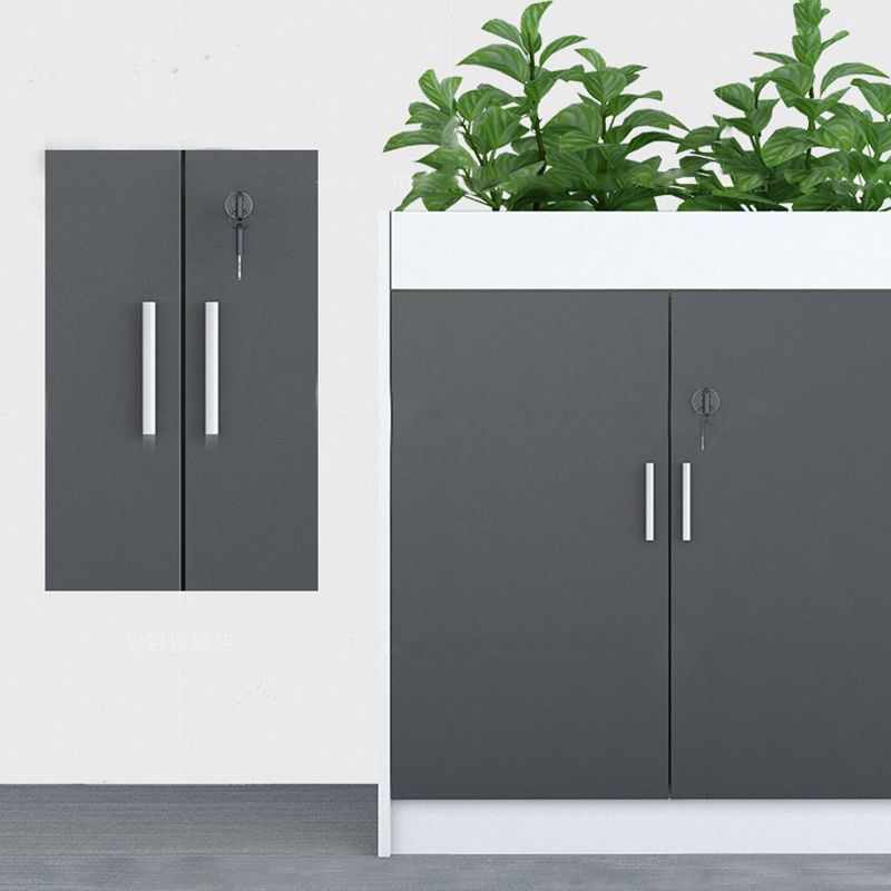 Contemporary File Cabinet Wood Frame Key Lock Lateral File Cabinet for Office