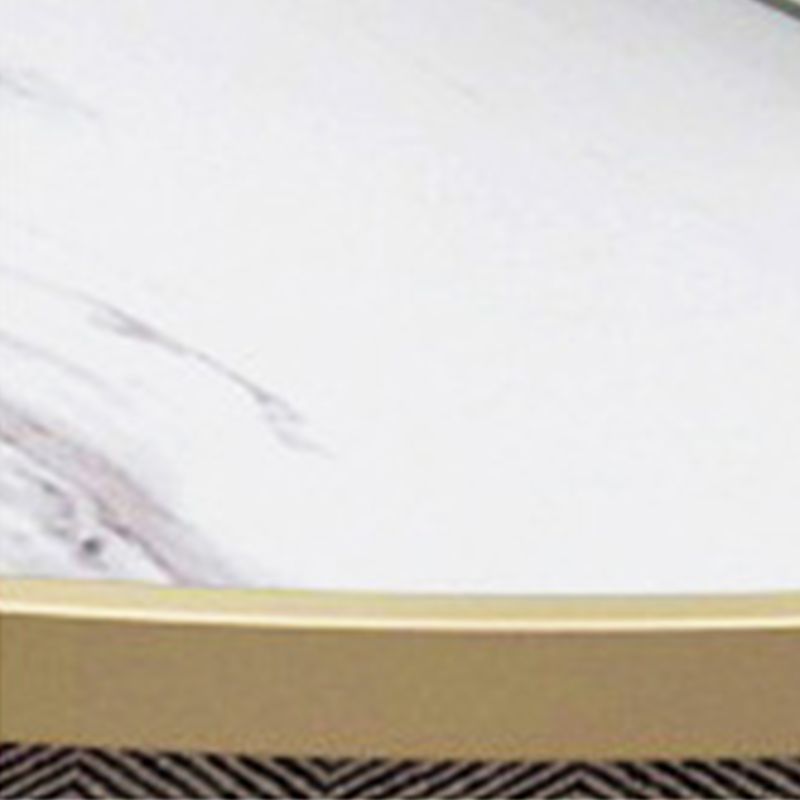 Metal Glam Fram Gold Base Coffee Table Stone Top Cocktail Table