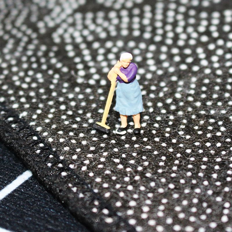 Beige Modern Rug Polyester Striped Rug Washable Indoor Rug for Drawing Room