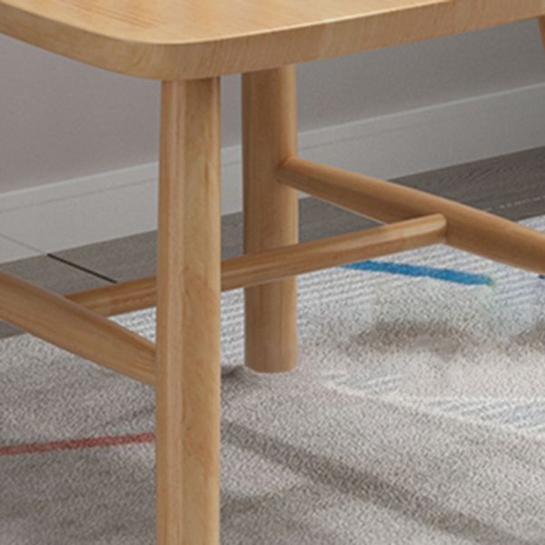 Contemporary Dining Chair Slat Back Side Chair with Wood Legs for Home Use