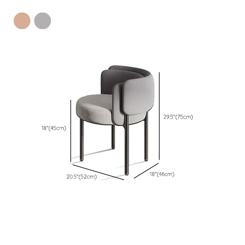 Industrial Style Arm Chair Upholstered Dining Arm Chair for Bedroom