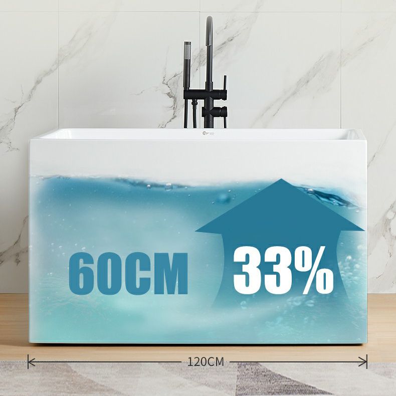 Soaking Back to Wall Bathtub Antique Finish Acrylic Bath Tub