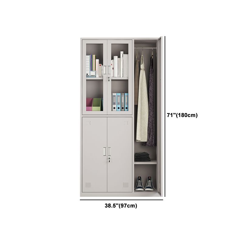 Contemporary Hinged Wardrobe Armoire Metal Wardrobe Cabinet for Home
