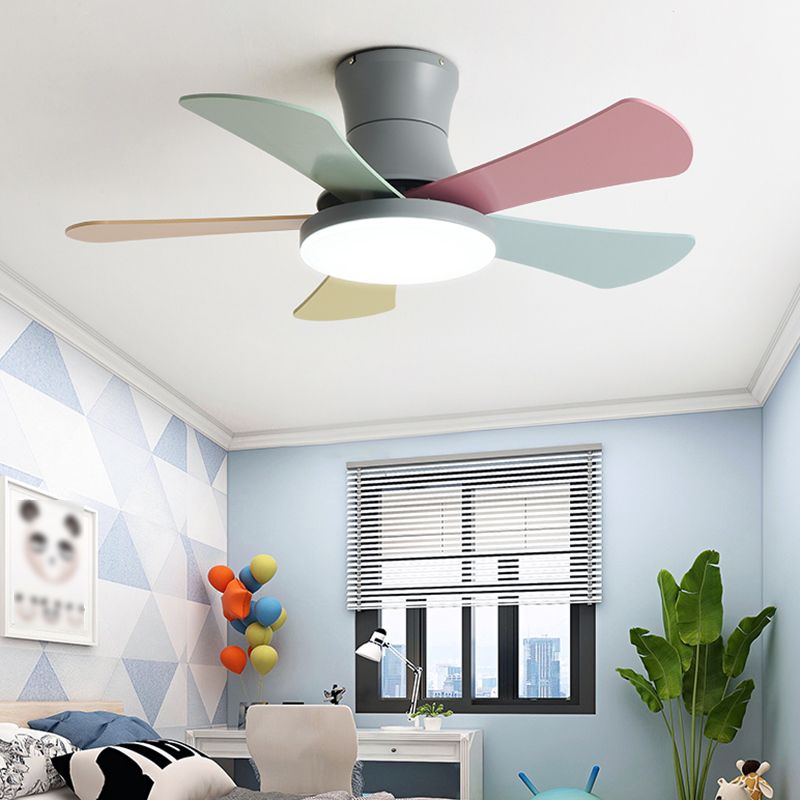 Moderne Deckenlüfterbeleuchtung Metal 1 Licht Deckenventilator Lampe für Kinderzimmer