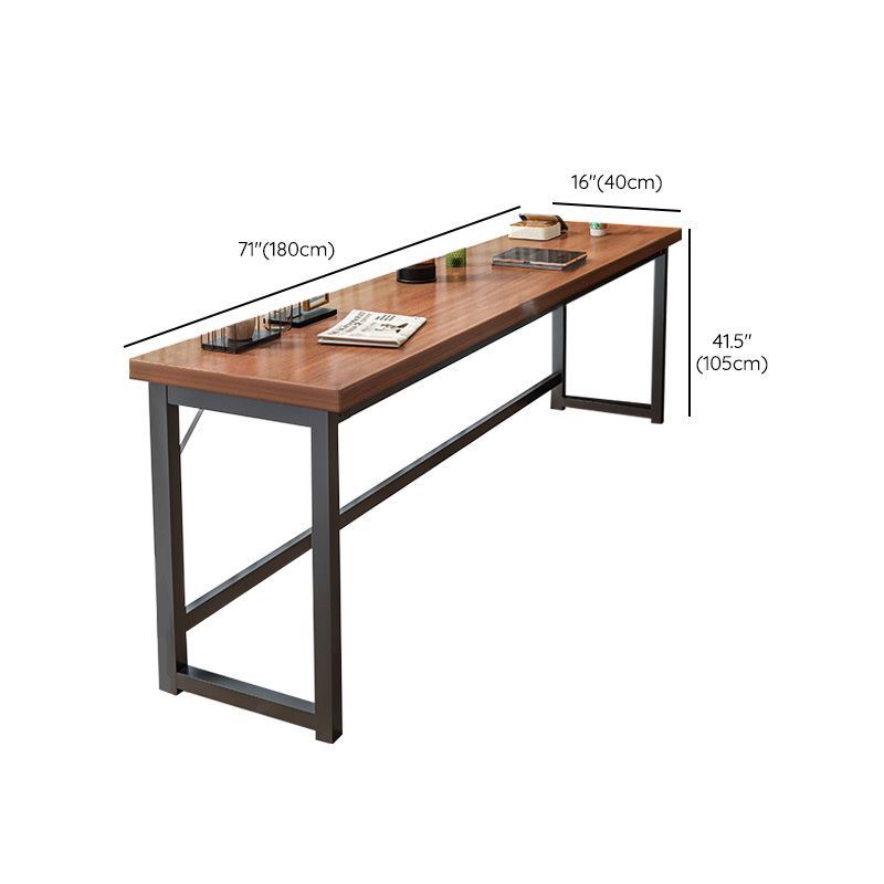 Industrial Style Bistro Bar Table Wooden Rectangle Metal Base Bar Table