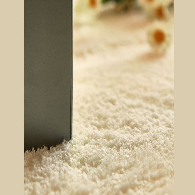 Modern Color Block Rug Polyester Beige Area Carpet Non-Slip Backing Rug for Living Room