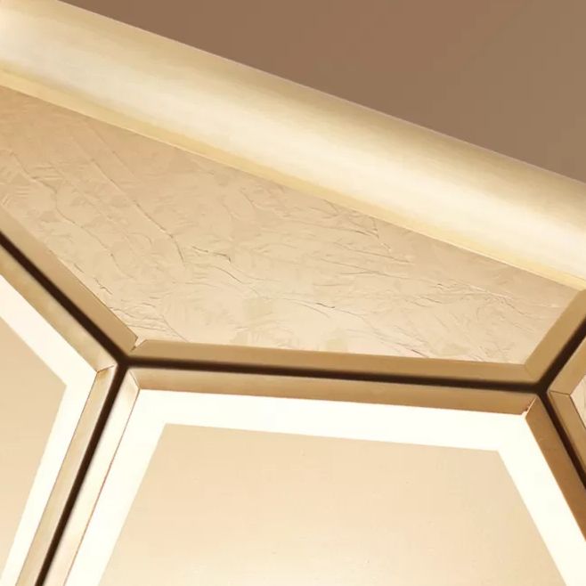 Luminaire encastré traditionnel en verre pour chambre à coucher, plafonnier en laiton