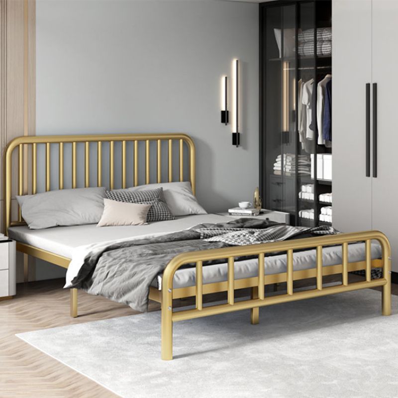 Contemporary with Metal Legs Mattress Included Rectangular Slat Bed