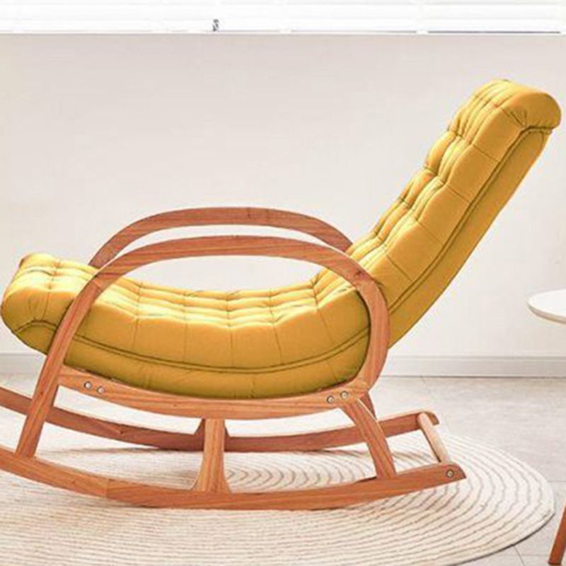 Modern Style Sofa Rocking Chair Wooden Rocking Chair for Living Room and Bedroom