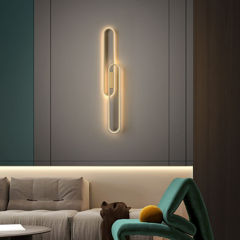 Modernism Metal Gold Wall Mounted Sconce 2-Light Wall Light for Foyer