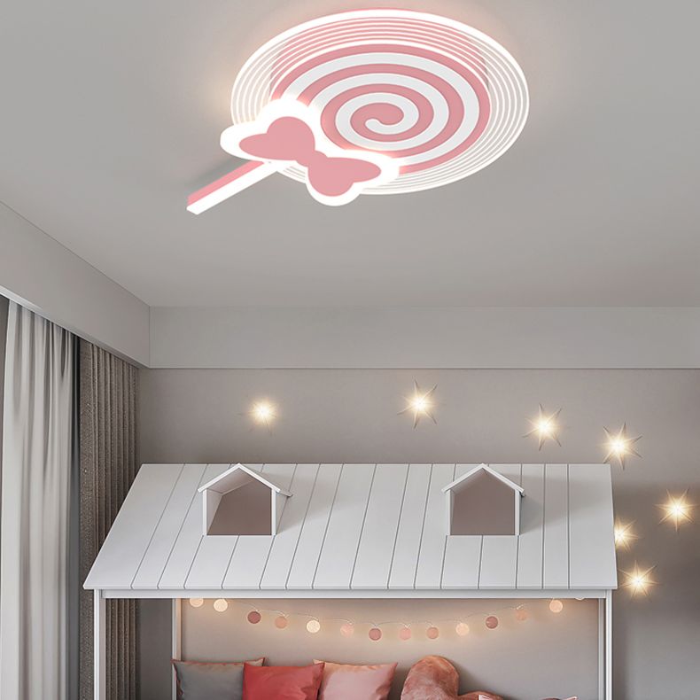 Metall Flush Mount Cartoon Schlafzimmer LED -Deckenleuchte mit 2 Lichtern